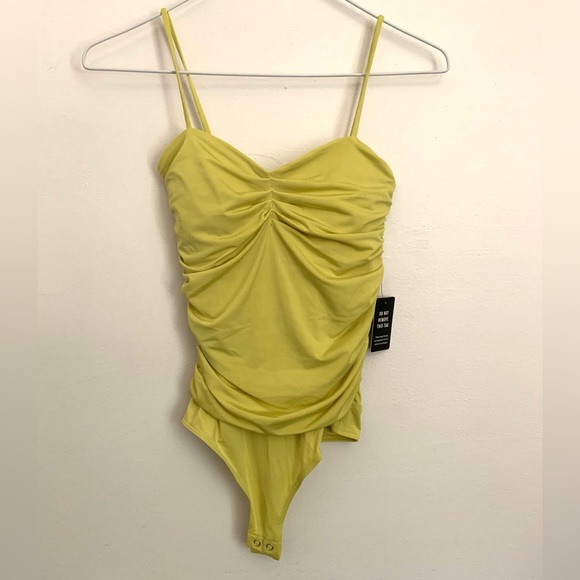 Express Body Contour Compression Ruched Thong Bodysuit - Picture 1 of 6